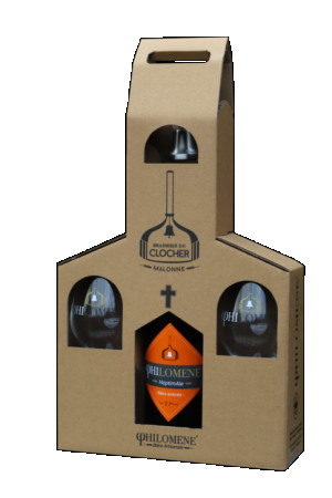 Coffret 1 bière 75cl + 2 verres + 1 décapsuleur